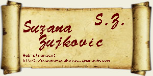 Suzana Žujković vizit kartica